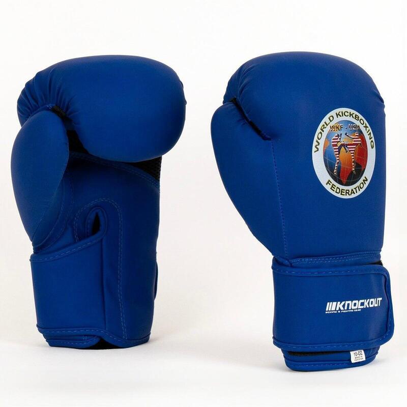 Manusi Box Knockout WKF Albastru / 10 OZ