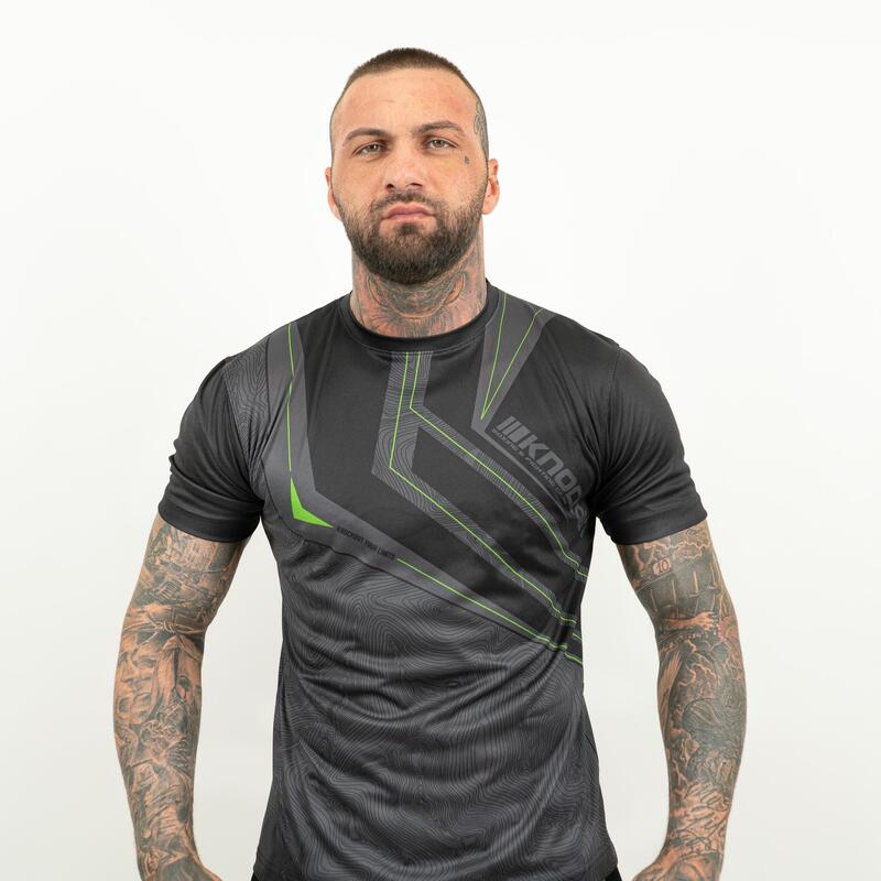 Tricou Knockout Fusion XL / Negru/Verde