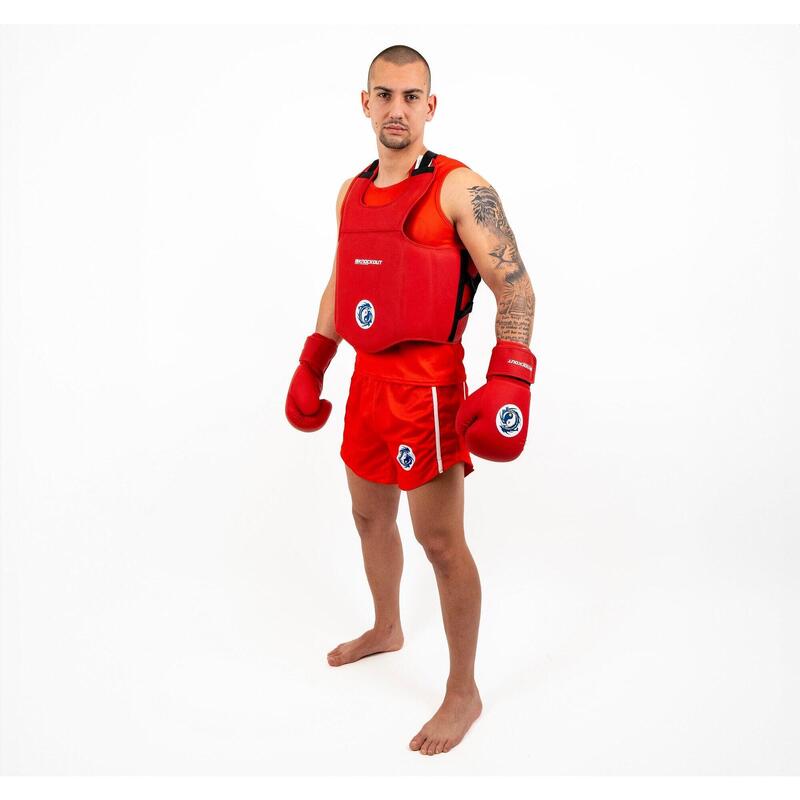 Vesta protectie WUSHU Knockout Rosu / XXL
