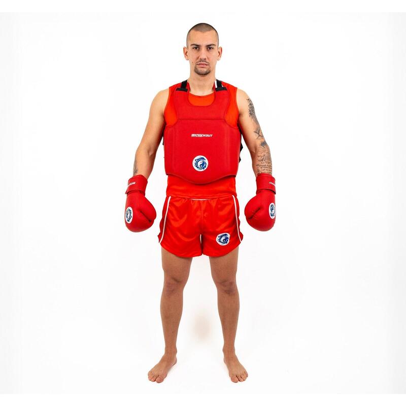 Vesta protectie WUSHU Knockout Rosu / XXL