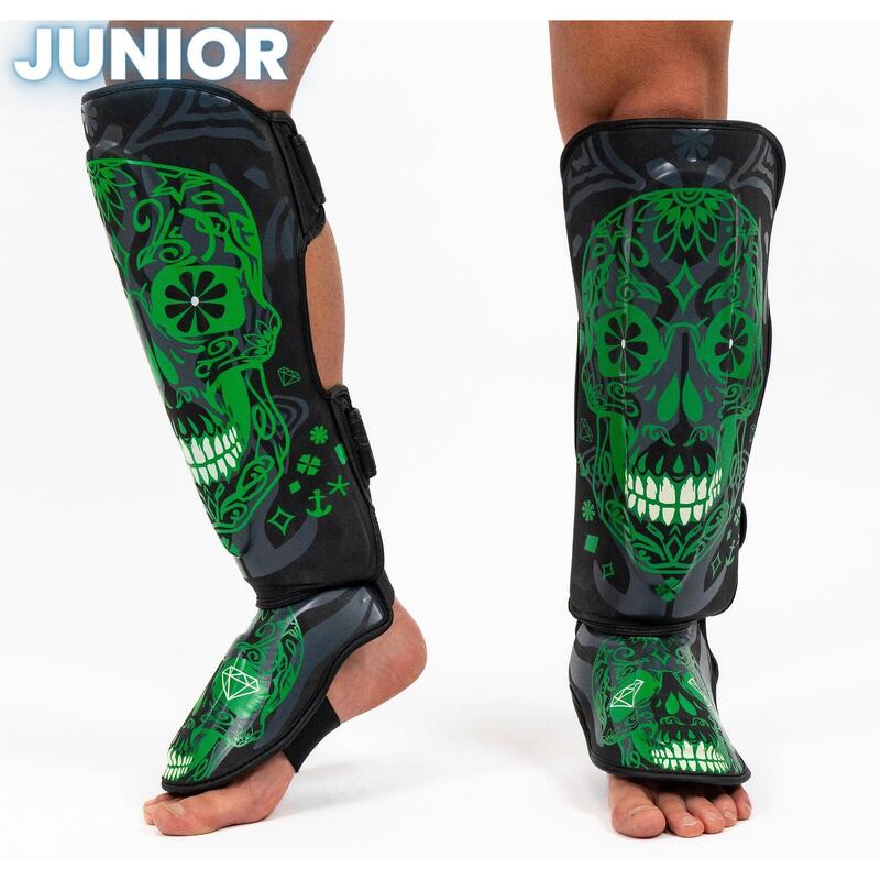 Tibiere Kickbox Knockout Skull Copii Jungle  Green / XS