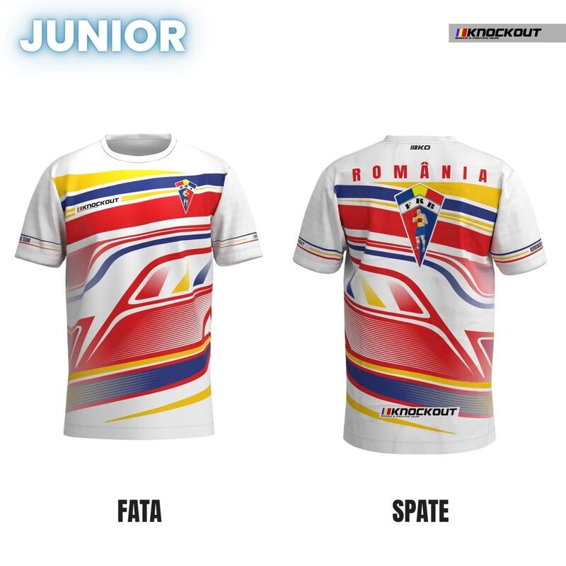 Tricou Knockout FRB Copii 9/11 ANI / Alb