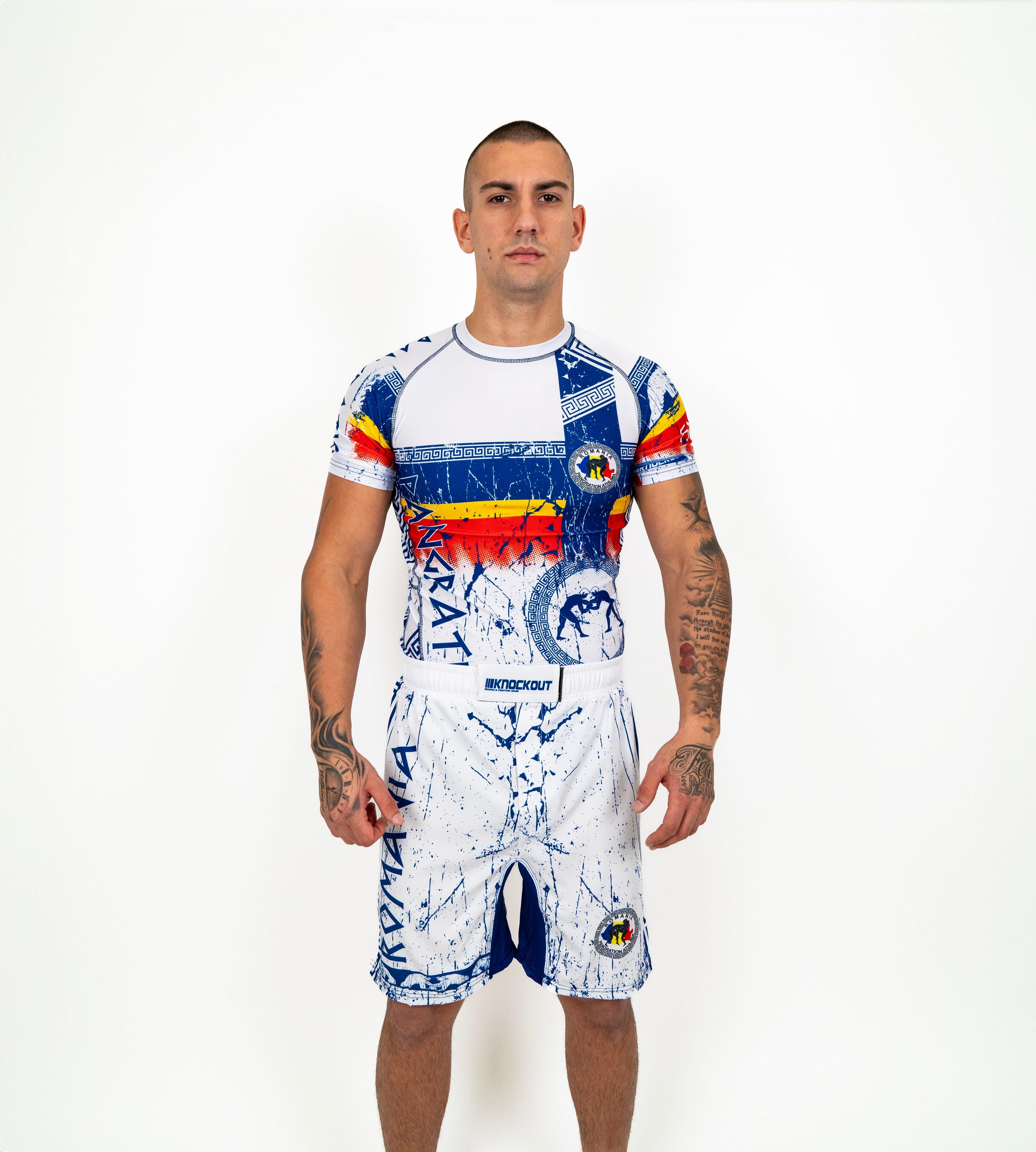 Tricou Compresie Knockout Pangration L / Alb