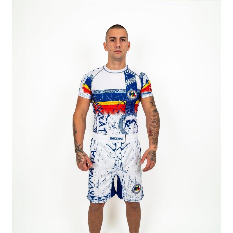 Tricou Compresie Knockout Pangration S / Alb
