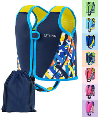 Limmys premium neopreen zwemvest kinderen - trekkoord tas inbegrepen