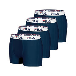 Lot de 4 Boxers Homme FILA 5016 coton couleur Navy