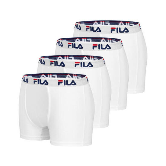 Lot de 4 Boxers Homme FILA 5016 coton couleur Blanc