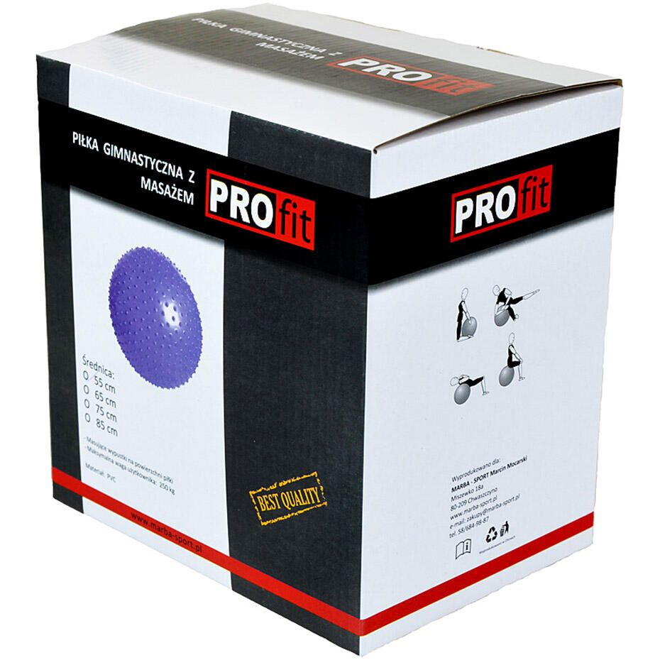 Pelota de gimnasia PROfit 55 cm con masaje 2/2