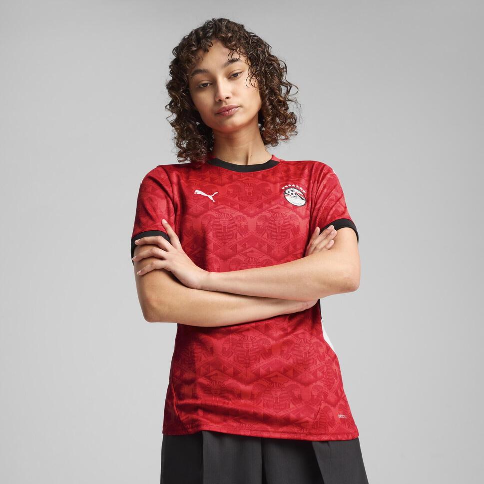 Damska koszulka domowa Egipt 2025 PUMA Red Black
