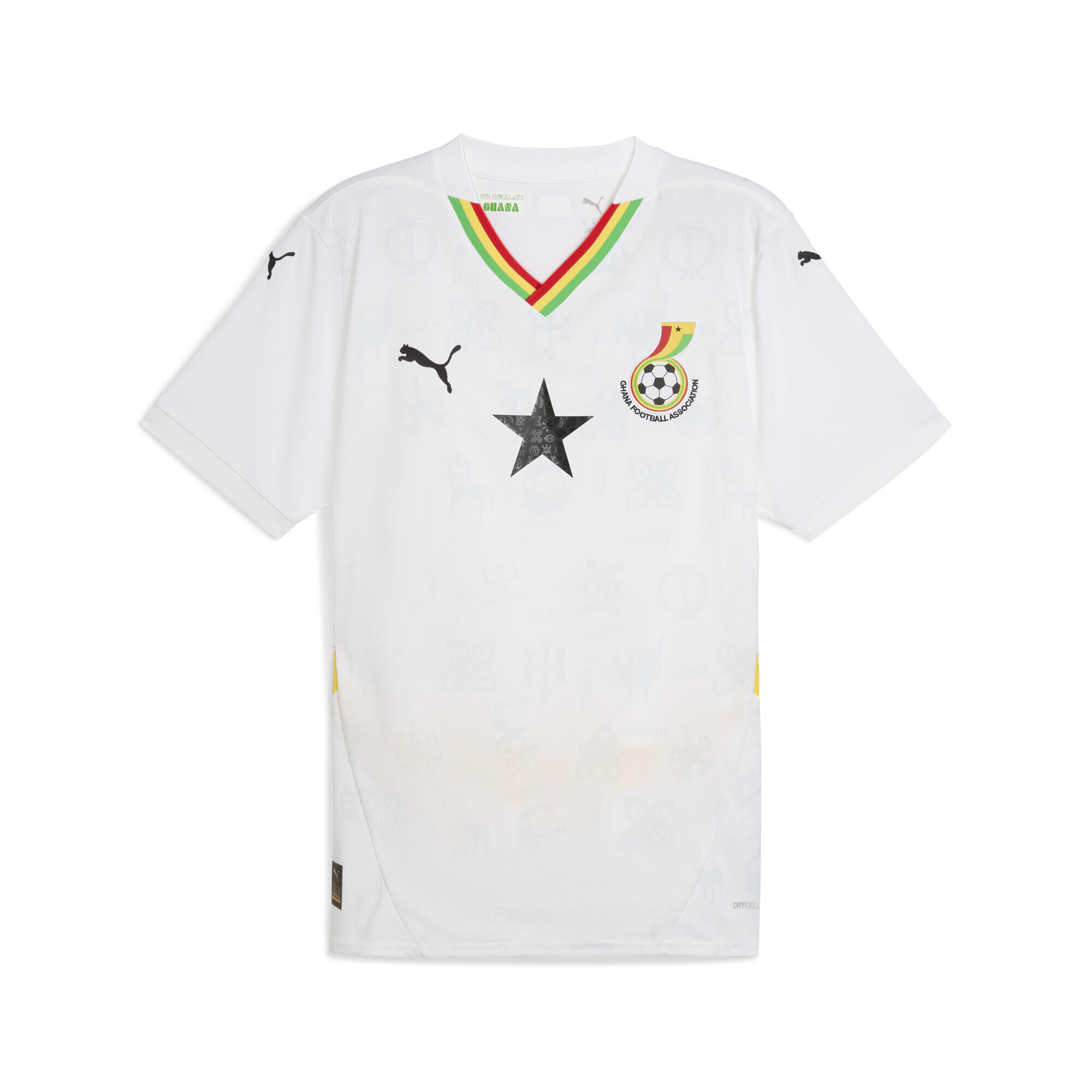 Męska koszulka domowa Ghana 2025 PUMA White Pelé Yellow