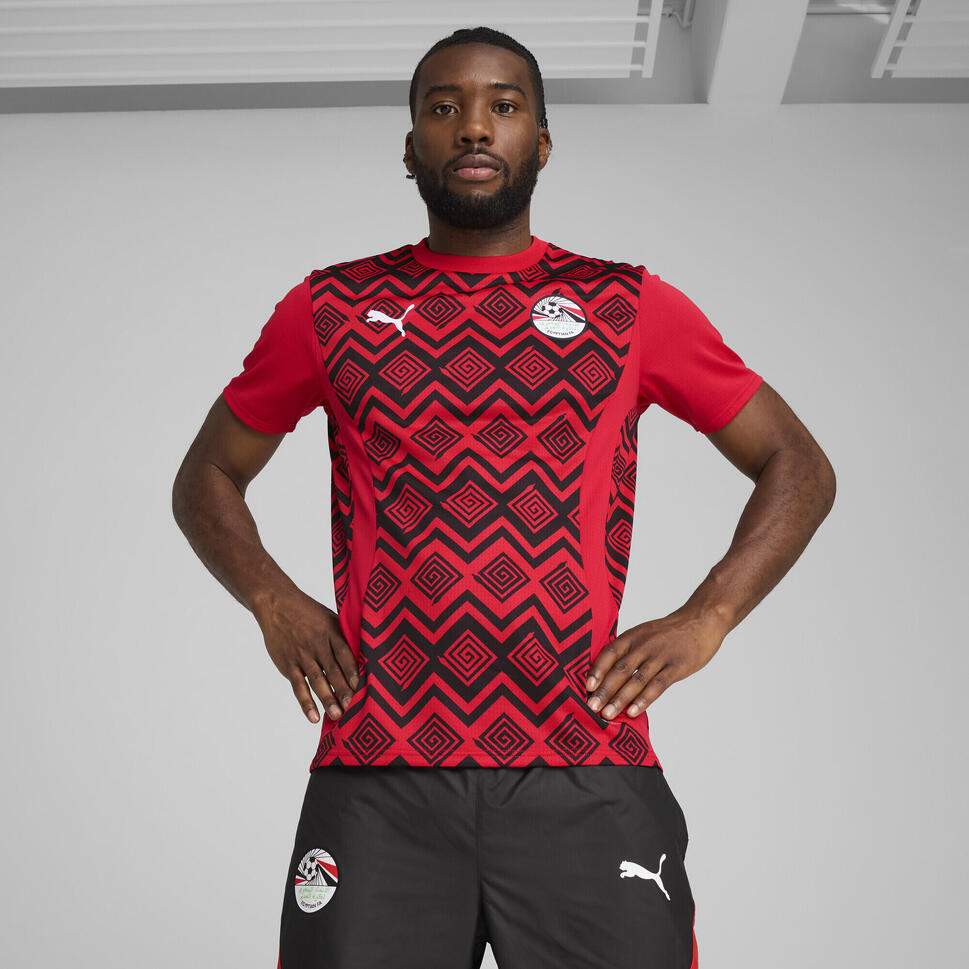 Męska koszulka przedmeczowa Egipt PUMA Red Black
