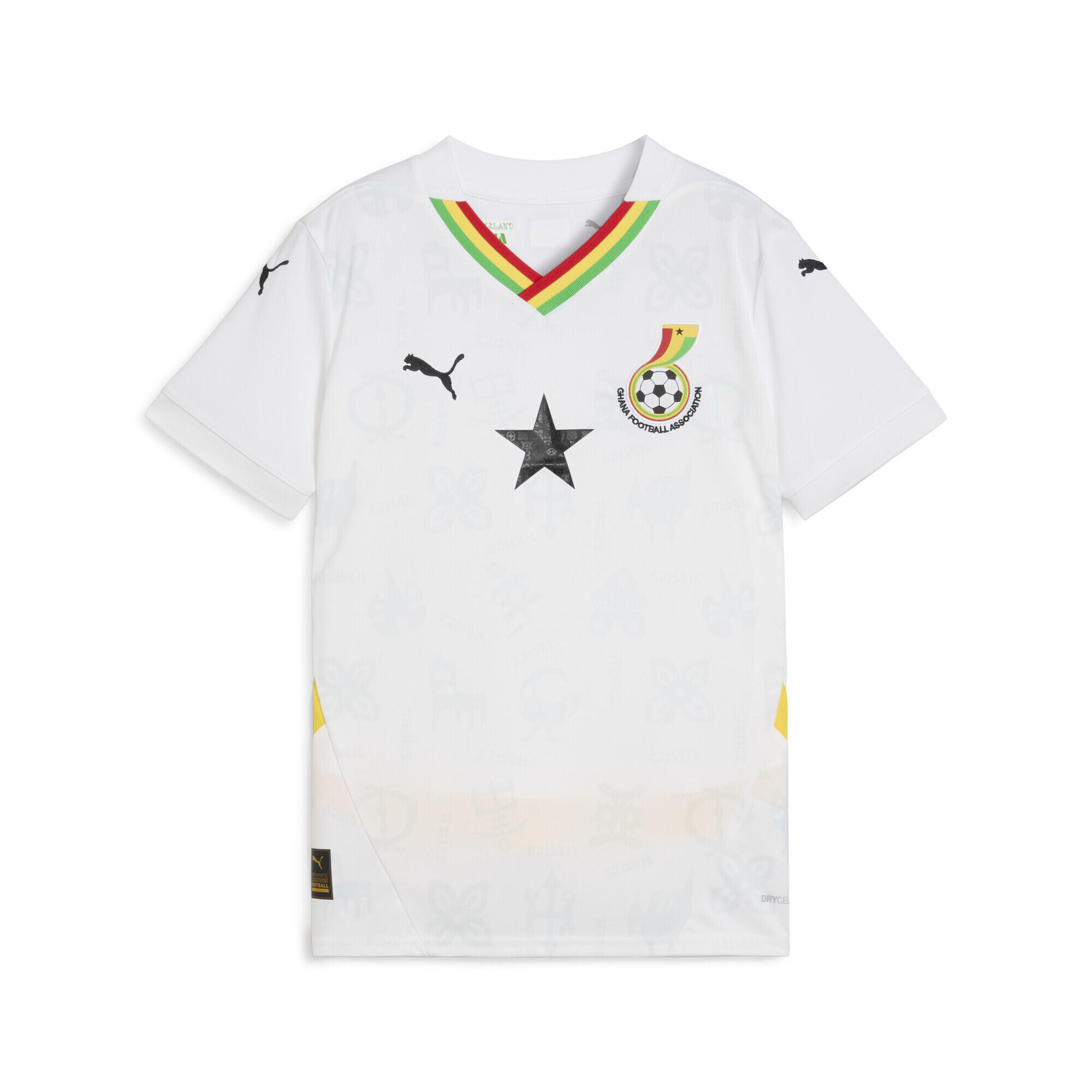 PUMA Maglia gara Home Ghana 2025 per ragazzi PUMA White Pelé Yellow