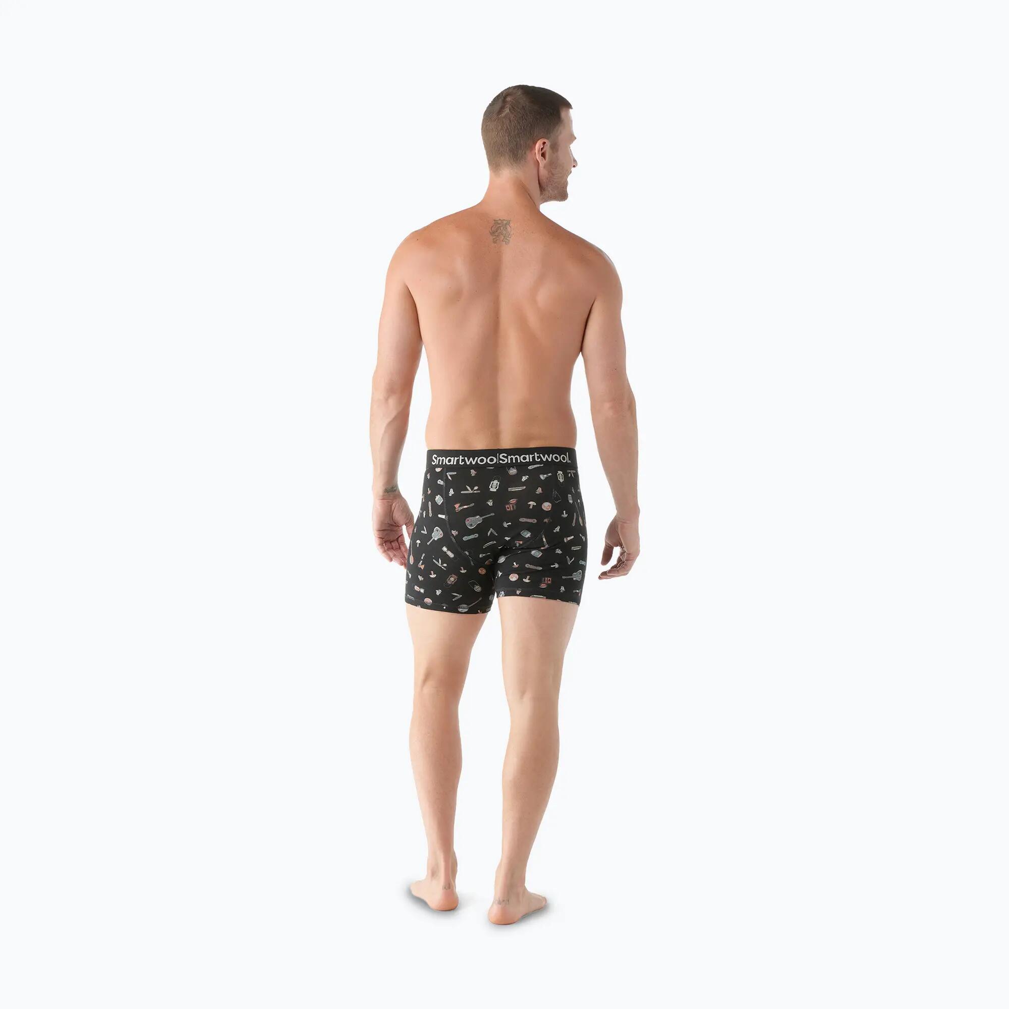 Bokserki termoaktywne męskie Smartwool Merino Print Boxer Brief 2/5