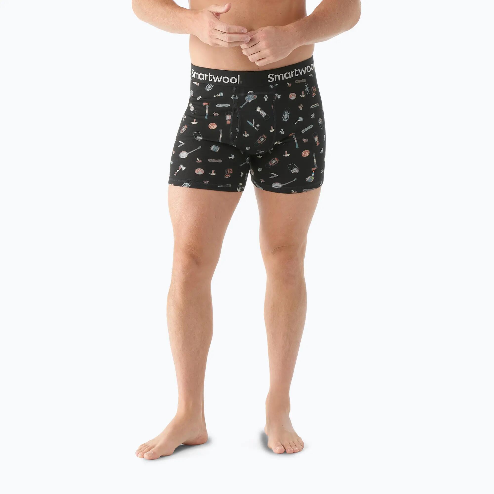 Bokserki termoaktywne męskie Smartwool Merino Print Boxer Brief 3/5