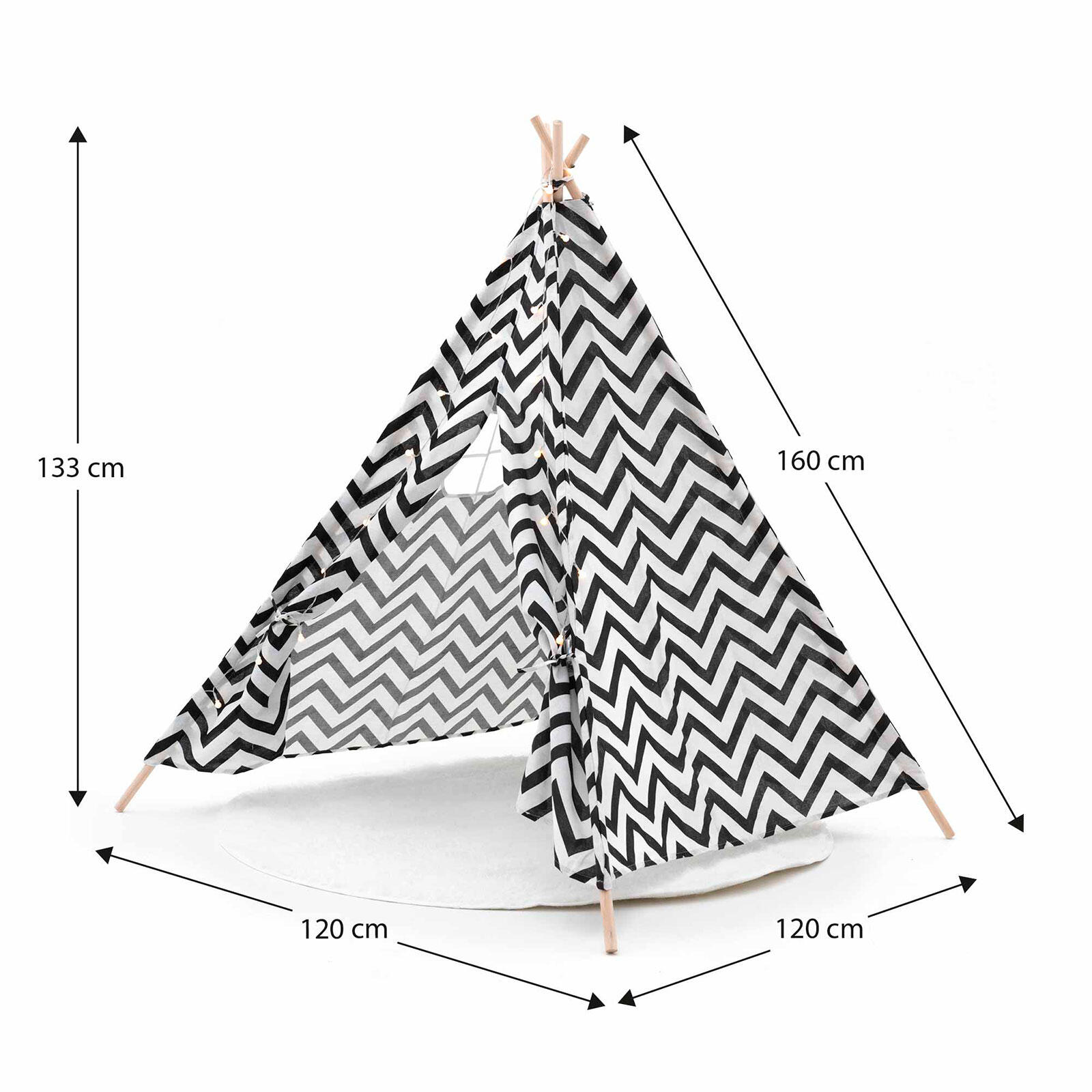 Tipi Infantil Montesori Robincool Koda 120x120x150 cm Plegable Uso Interior y Ex 4/5