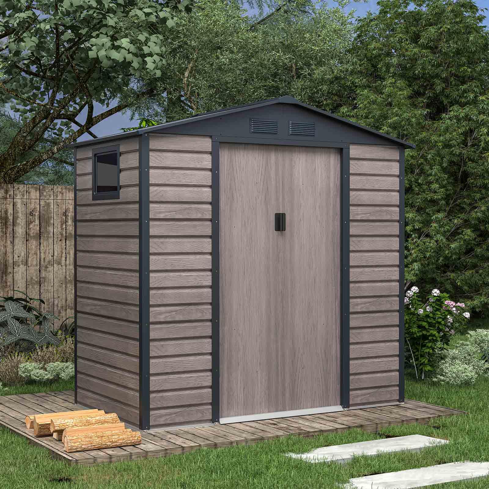 Caseta Metálica Gardiun Surrey 2,71 m2 Exterior 213x127x211 cm de Acero con Vent 2/5