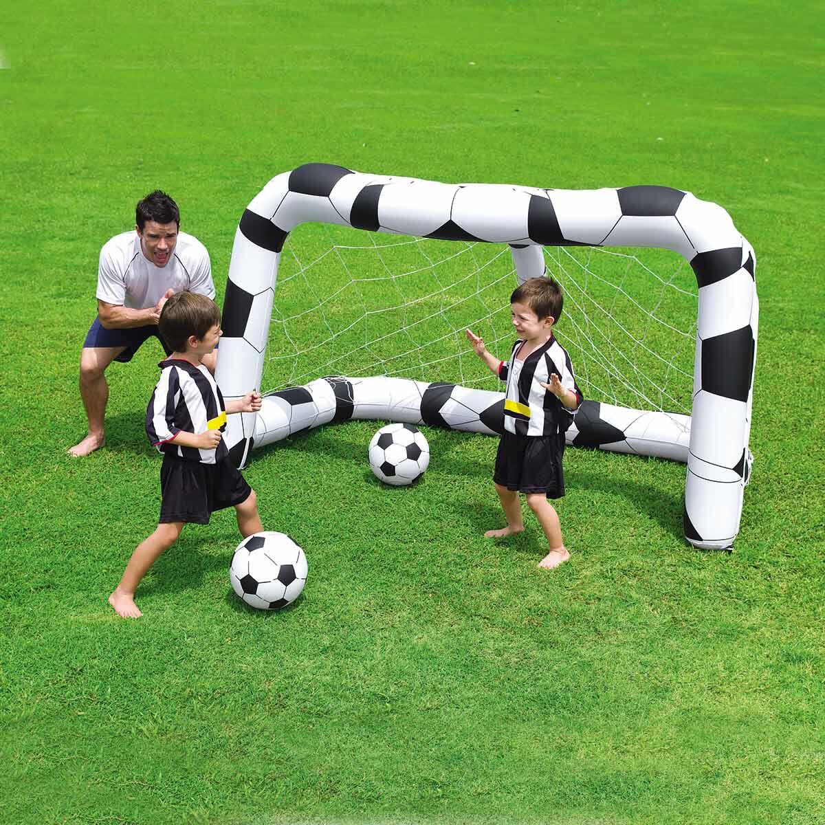 Bestway Playcenter Opblaas Voetbaldoel met 2 Ballen 3/4