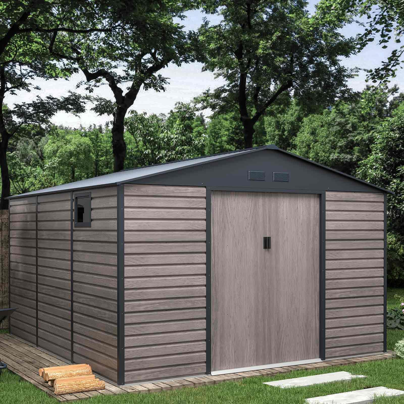 Caseta Metálica Gardiun Surrey 13 m2 Exterior 340x382x226 cm de Acero con Ventan 2/5