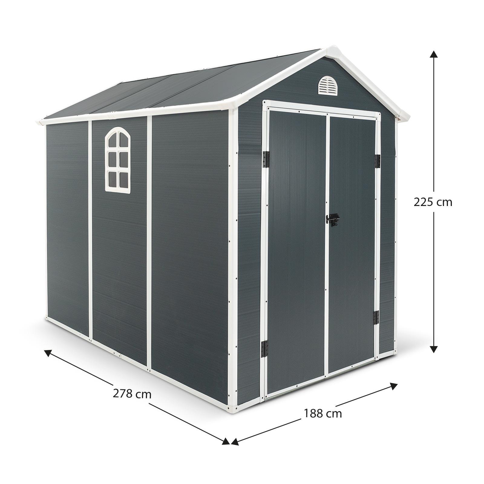 Caseta de Resina para Exterior Gardiun New Fiorella 5,32m² 188x278x225 cm Ventan 4/5