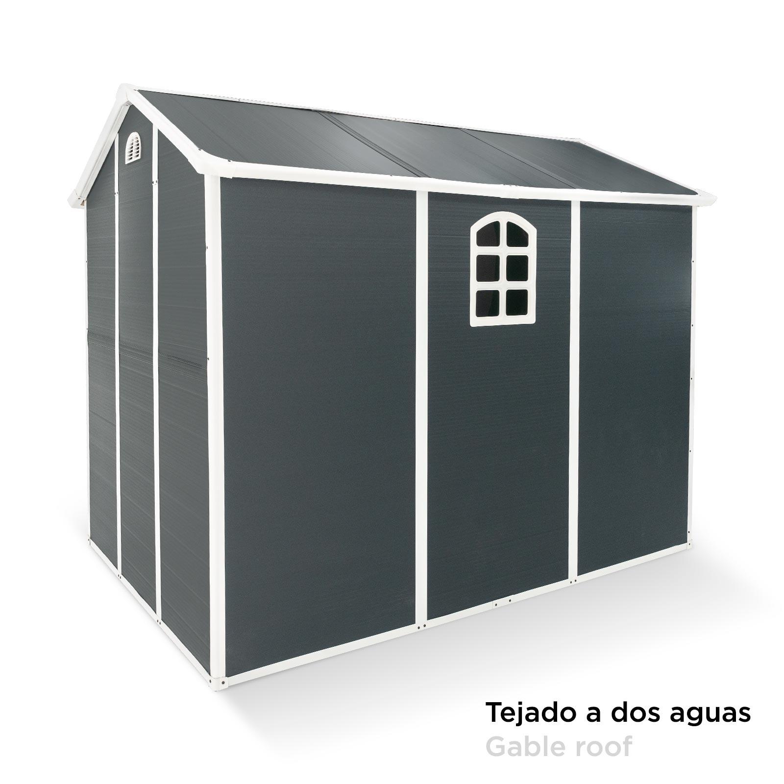 Caseta de Resina para Exterior Gardiun New Fiorella 5,32m² 188x278x225 cm Ventan 3/5