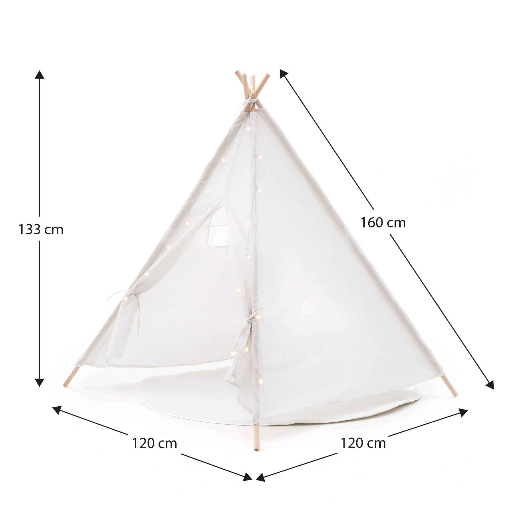 Tipi Infantil Montesori Robincool Koda 120x120x150 cm Plegable  Uso Interior y E 4/5