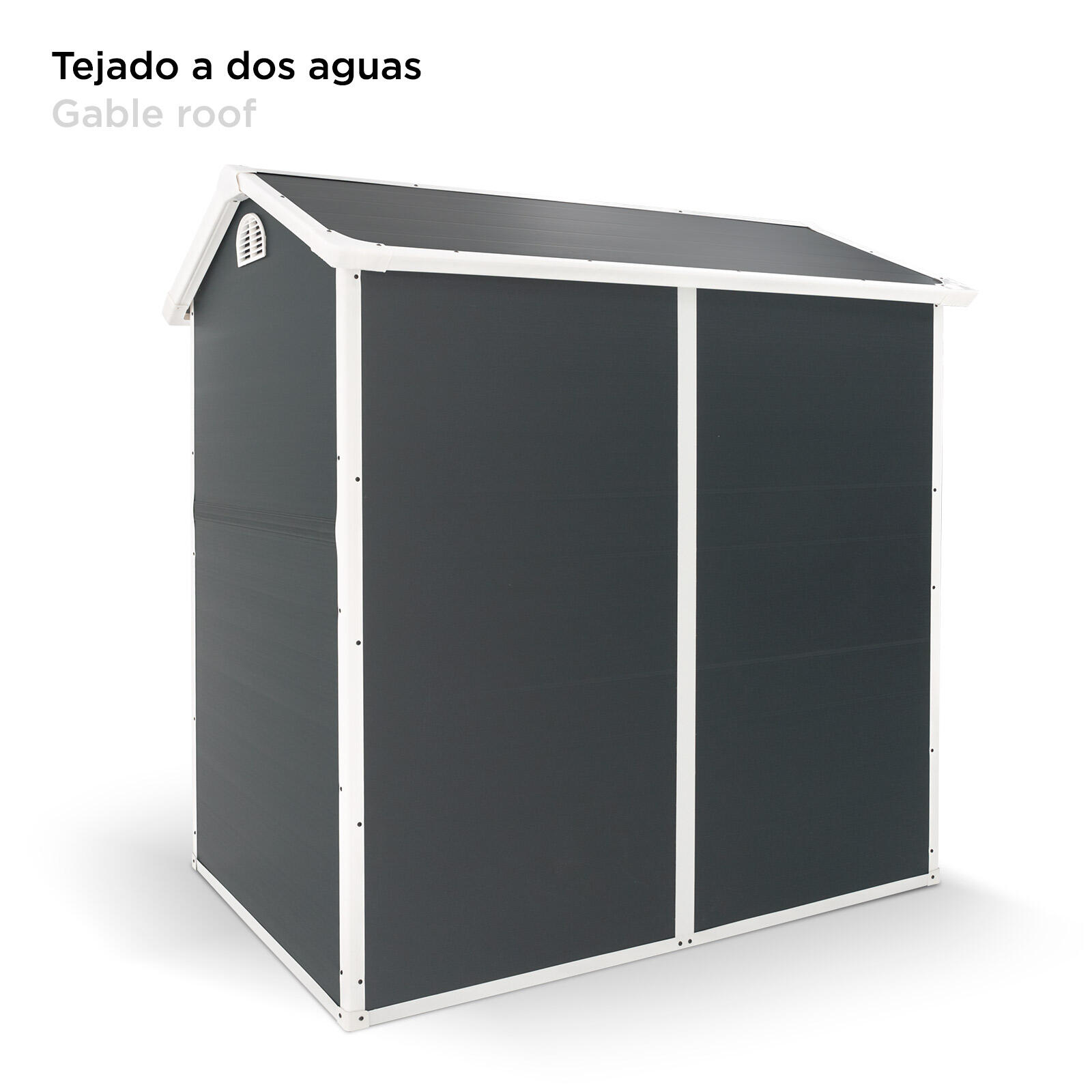 Caseta de Resina para Exterior Gardiun New Marena 2,57m² 130x190x203 cm con Vent 3/5