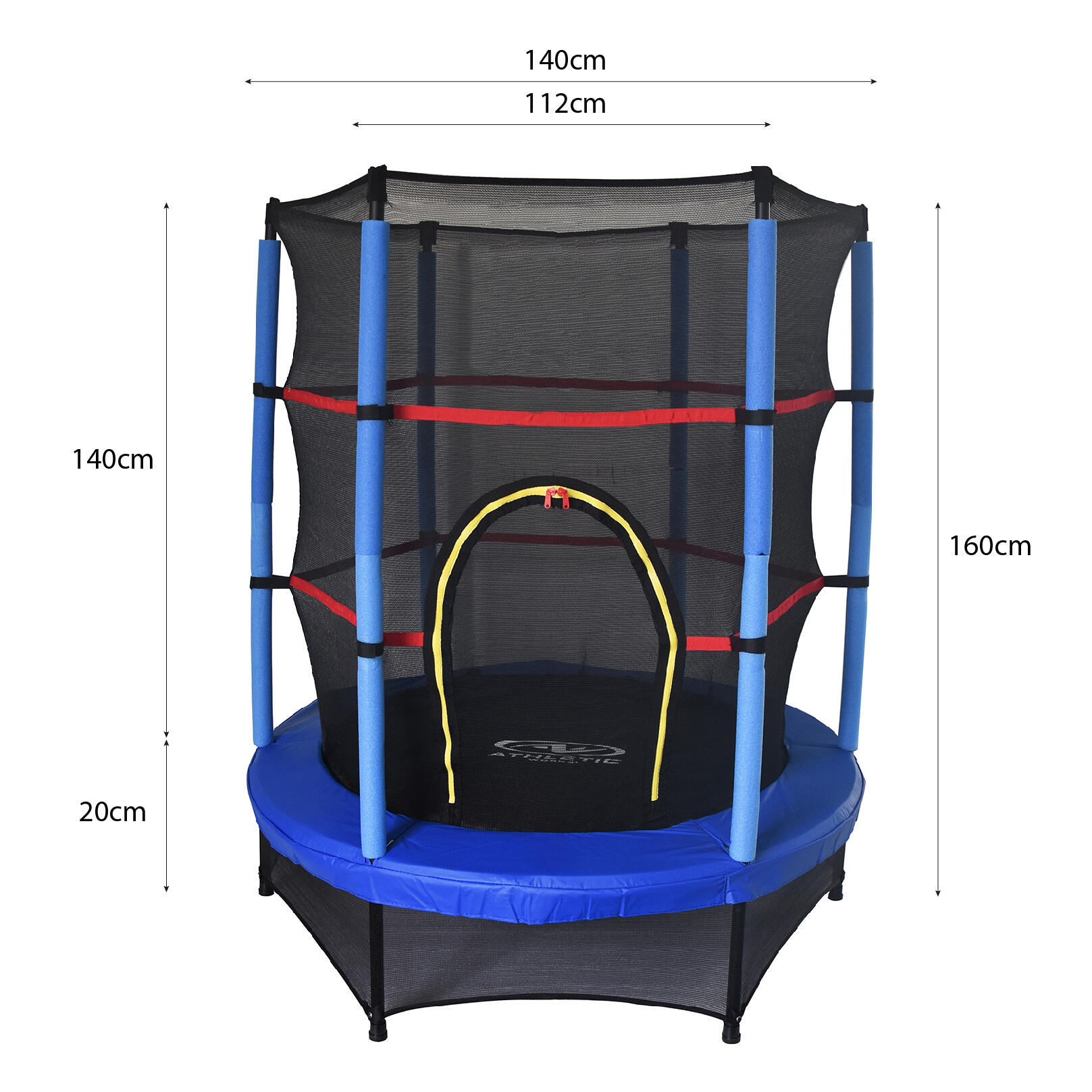 Cama Elástica para Niños Outdoor Toys Happy Jump Blue Ø140x160 cm Trampolín Infa 4/5