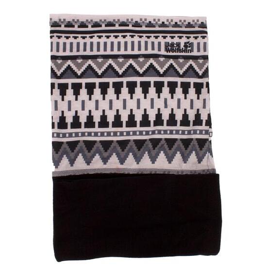 Schal Print Fleece Headgear Neck Warmer Tube Loop in Schwarz