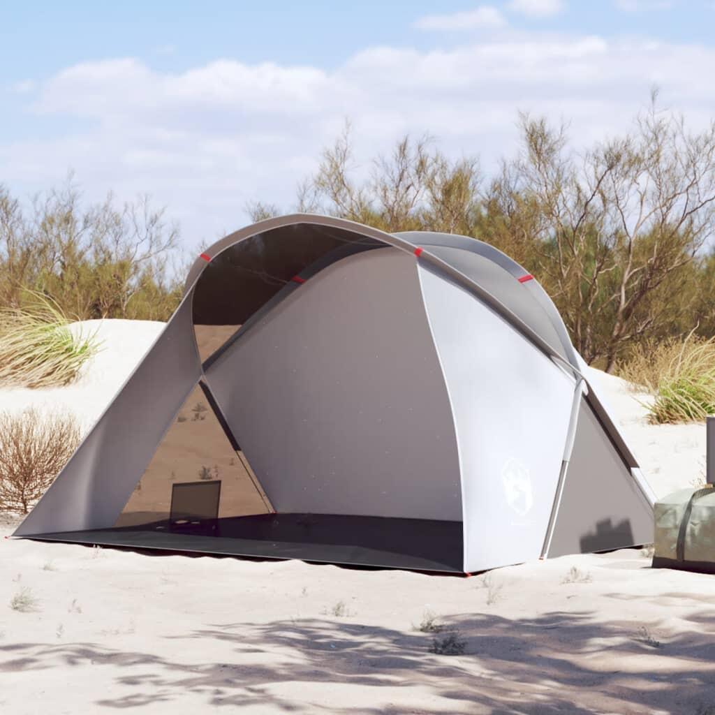 Tenda de praia pop-up impermeável cinzento
