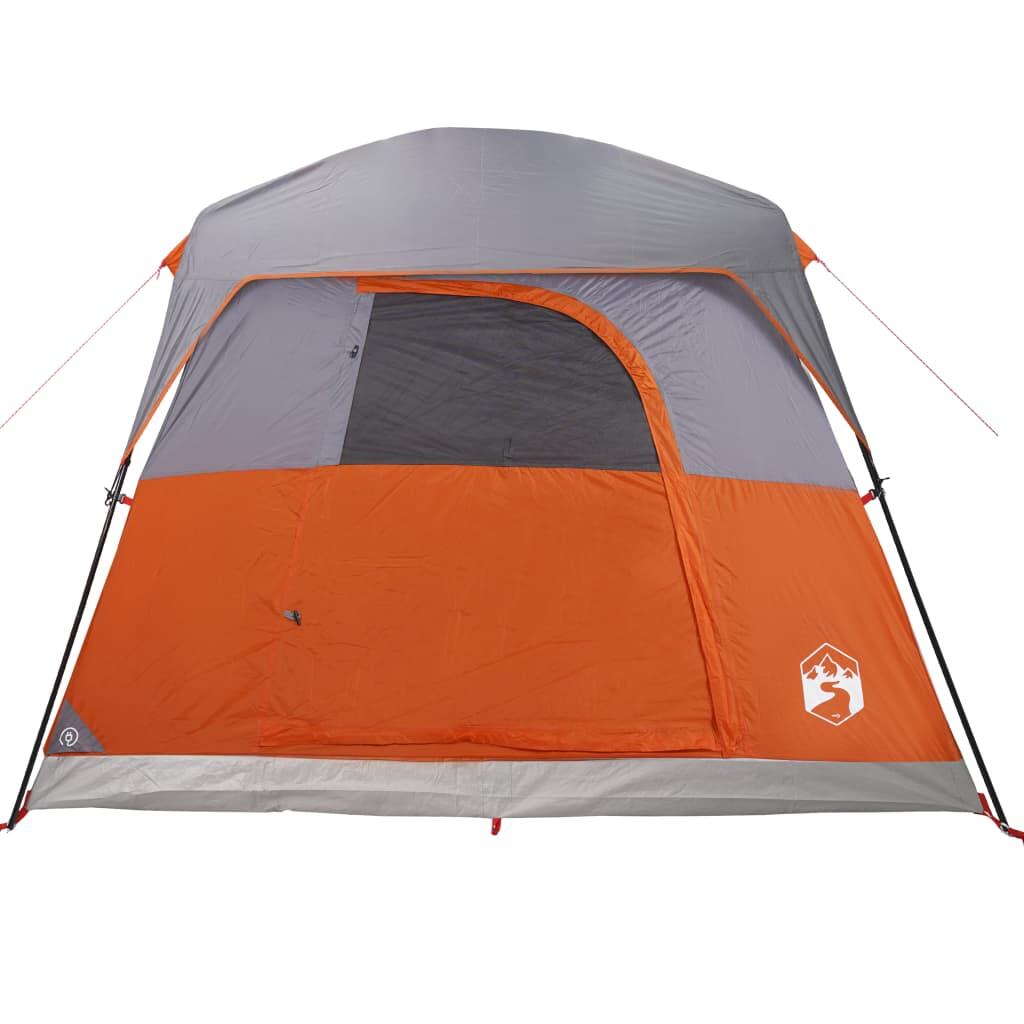 VidaXL 4-Personen wasserdichtes Campingzelt Orange 6/7
