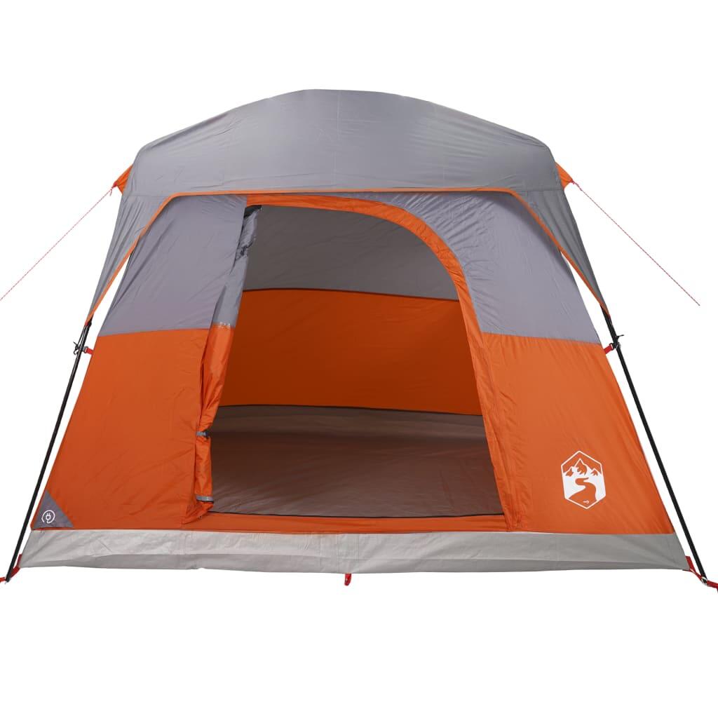 VidaXL 4-Personen wasserdichtes Campingzelt Orange 7/7