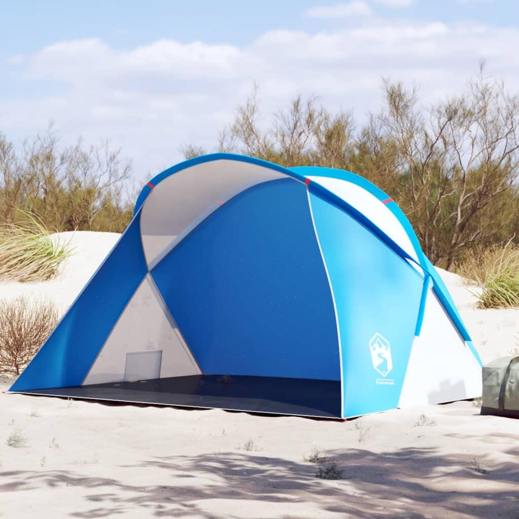 Tenda de praia pop-up impermeável azul ciano