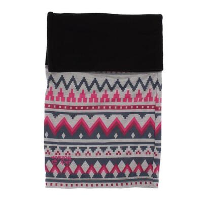 Schal Print Fleece Headgear Neck Warmer Tube Loop in Rosa