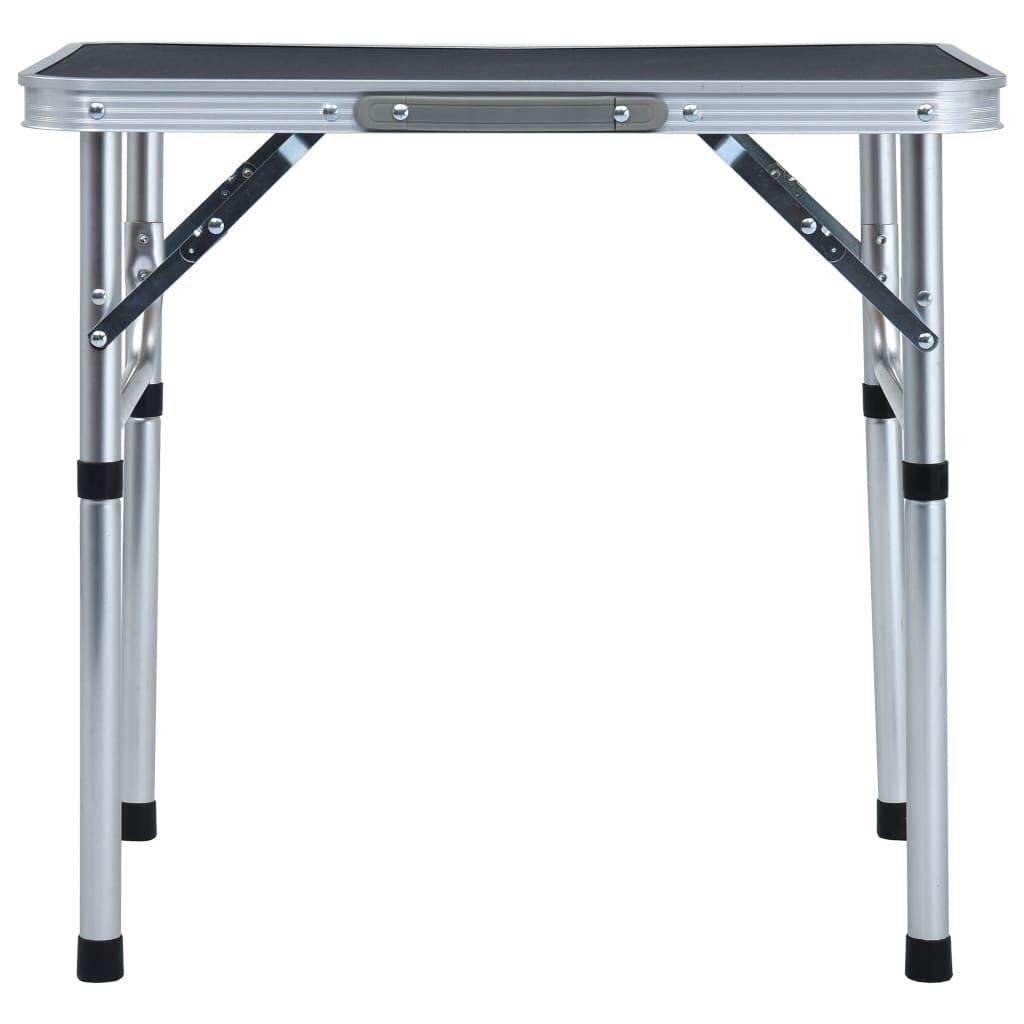 Mesa de camping plegable aluminio gris 60x45 cm 2/7