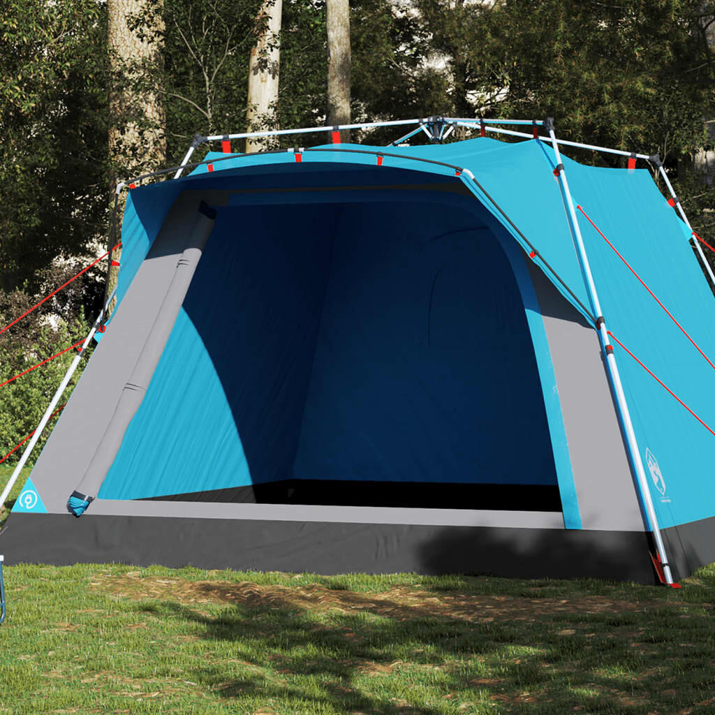 Vidaxl - Vidaxl Tente De Camping 4 Personnes Avec Système De Libération Rapide - Bleu - Tente - Bleu|incolore - 4 Places - Decathlon