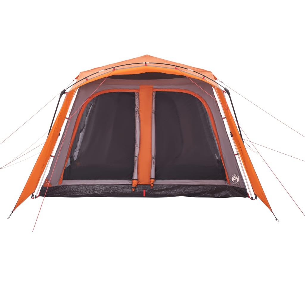 VidaXL Familienzelt 9 Personen mit Vordach Grau/Orange 6/7