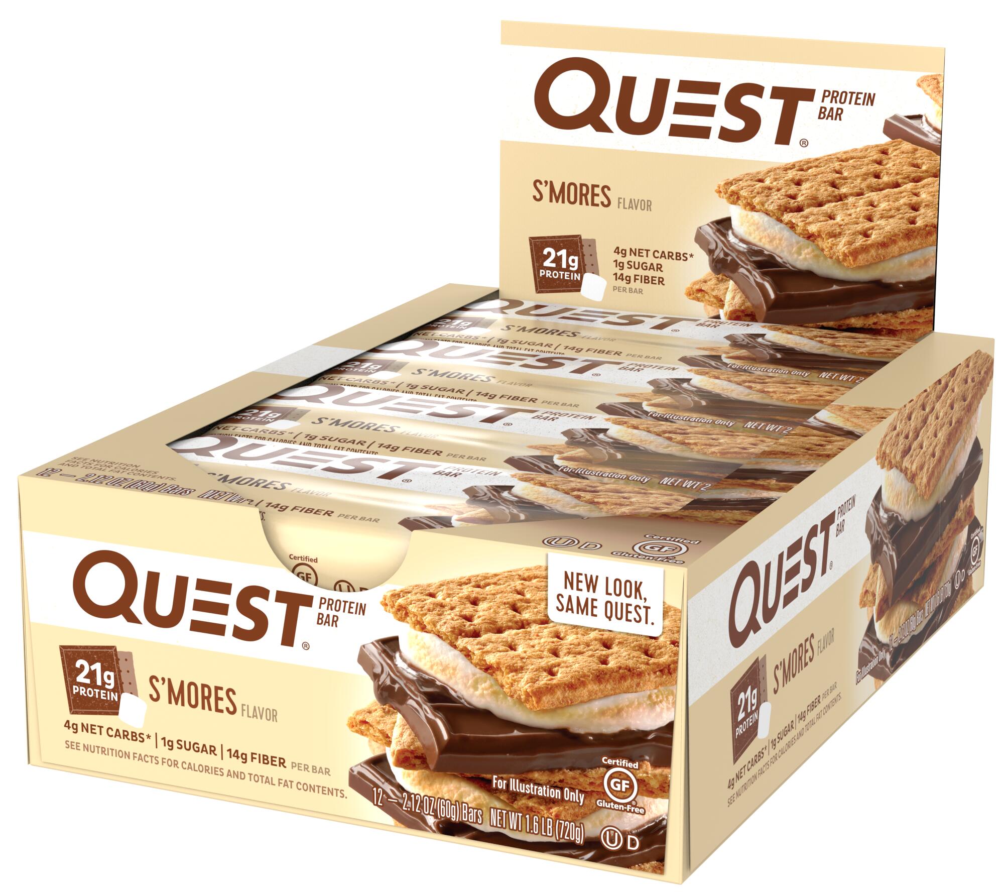 Barres protéinées - Quest Bar - Guimauve Chocolat Boite de 12 6/6