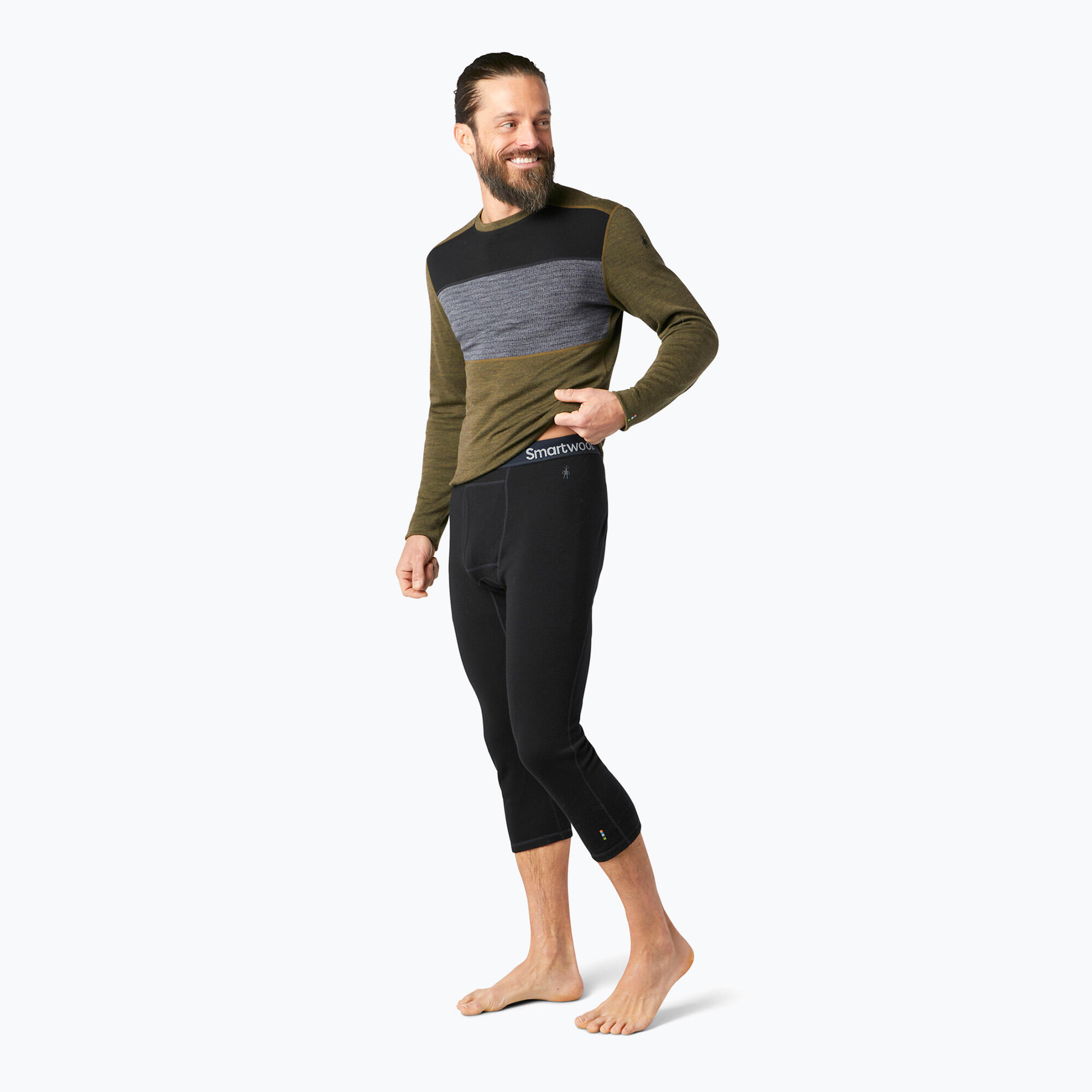 Pantaloni da uomo Smartwool Classic Thermal Merino Base Layer a 3/4 2/3