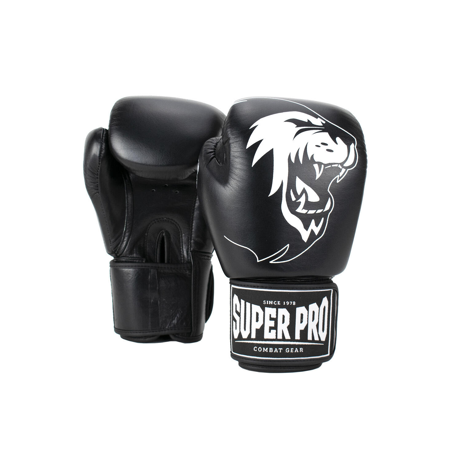 Super Pro Combat Gear - Gants De Boxe En Cuir - Warrior Se - Noir/blanc - Gants De Boxe - Noir - 42 M/l - Decathlon