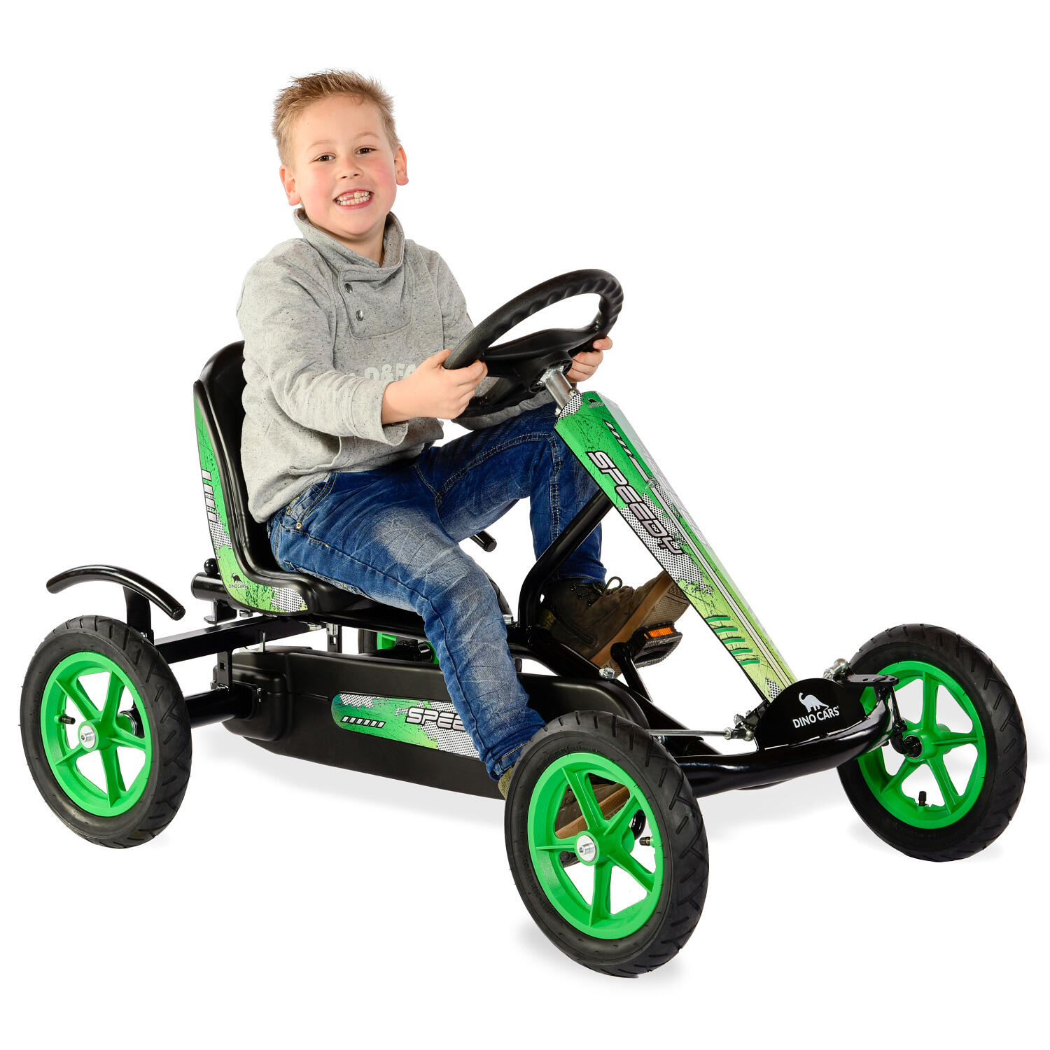 Go-Kart Speedy BF1 Scooter Unisex Schwarz, Grün 3/4