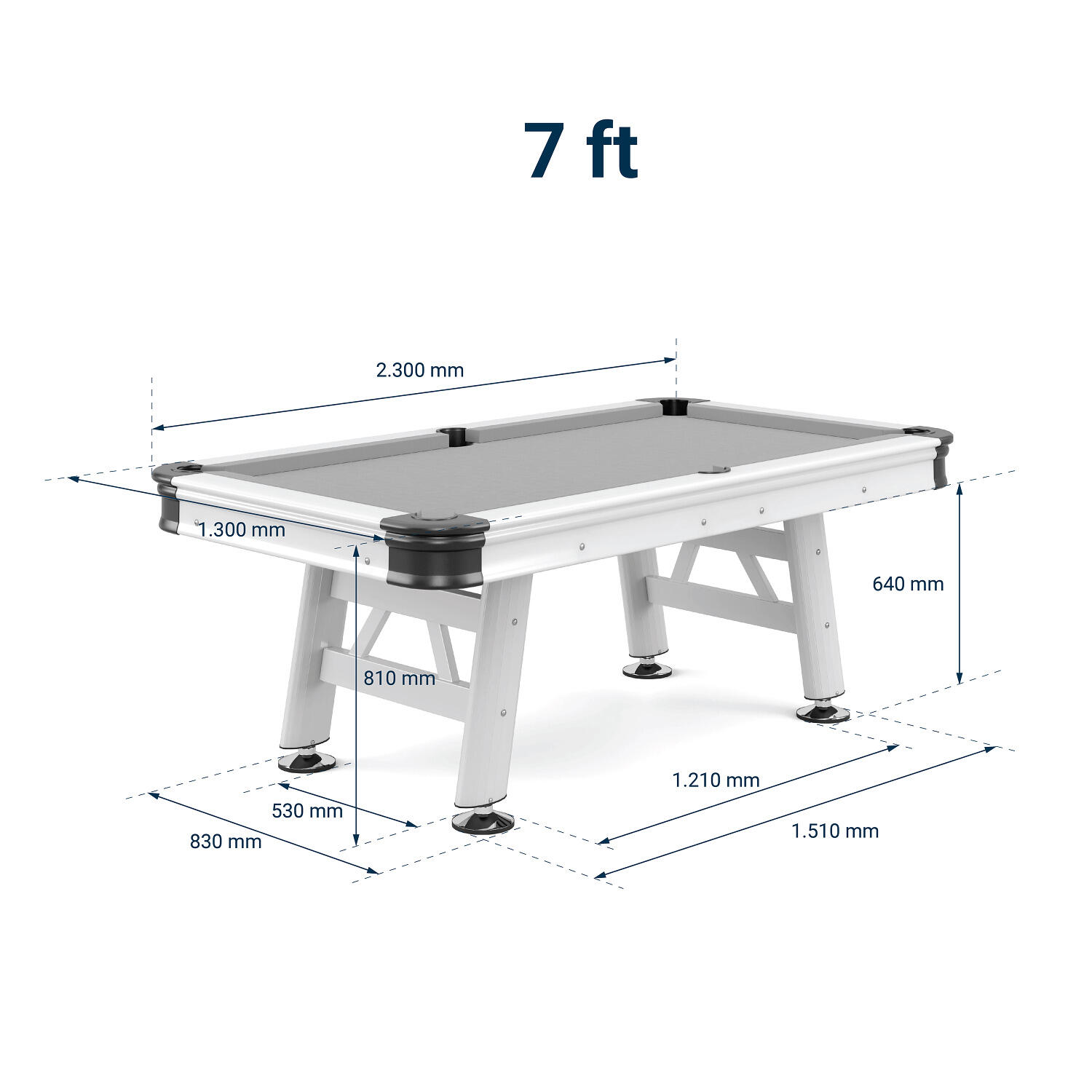 Table de Billard Extérieure Sportime 7 ft 3/3