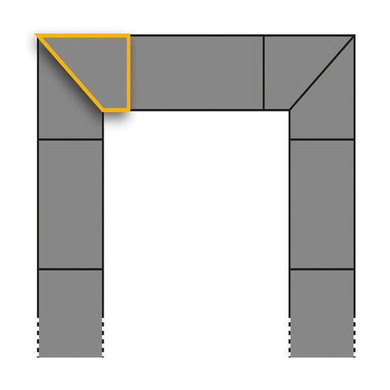 Fallschutzplatte für Adventure Tramp Eckteil links Klettern