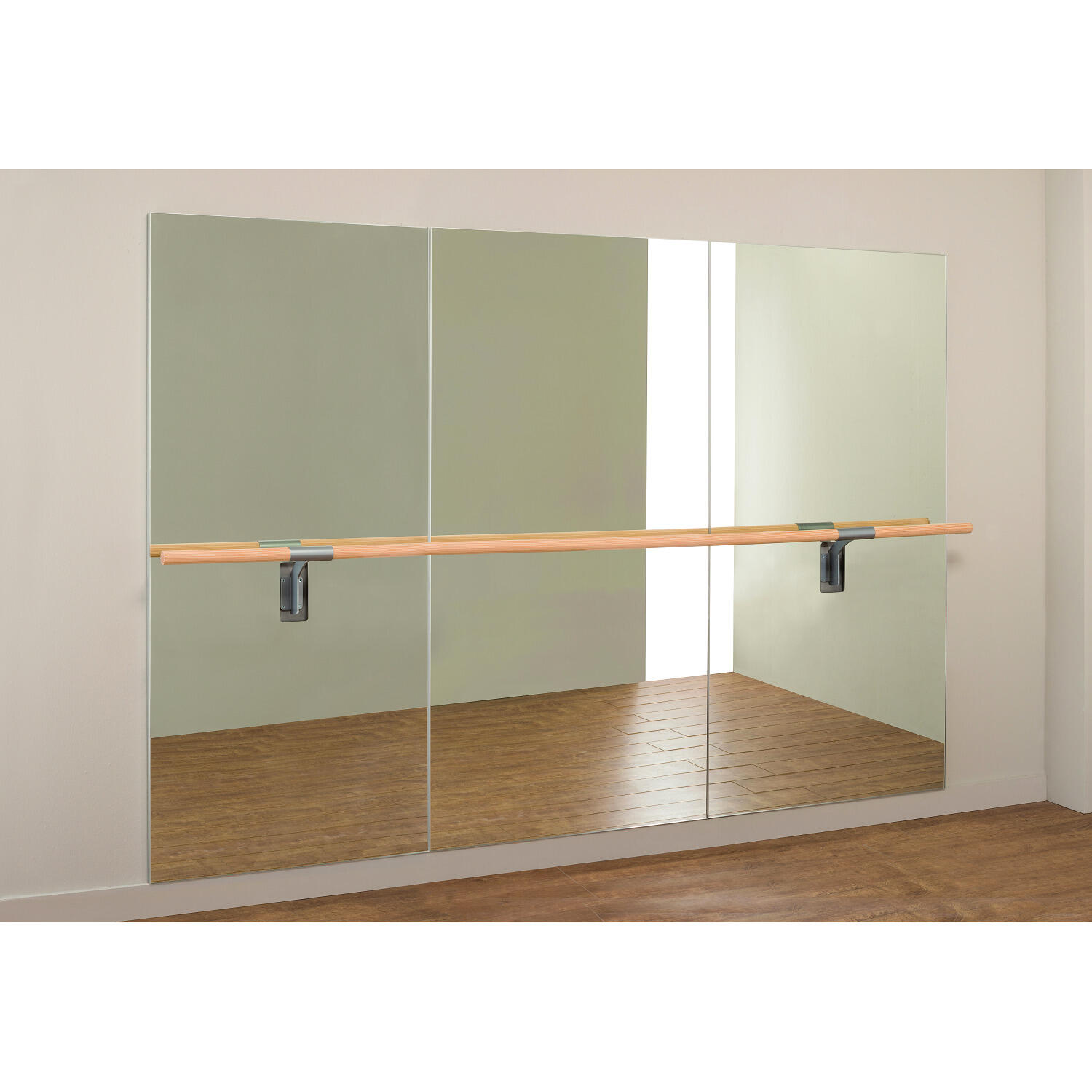 Ballettspiegel Amadeus Einzelstange à 6 m und 4 Halter 6,00x2,00 m Schulsport 1/1