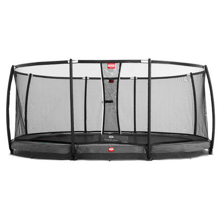 Trampoline BERG Champion InGround + Filet séc. Ovale 520x345 Gris anthr.