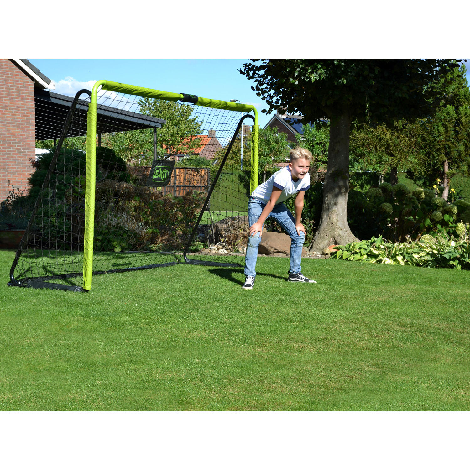 EXIT Tempo stalen voetbaldoel 300x200cm - groen/zwart 2/7