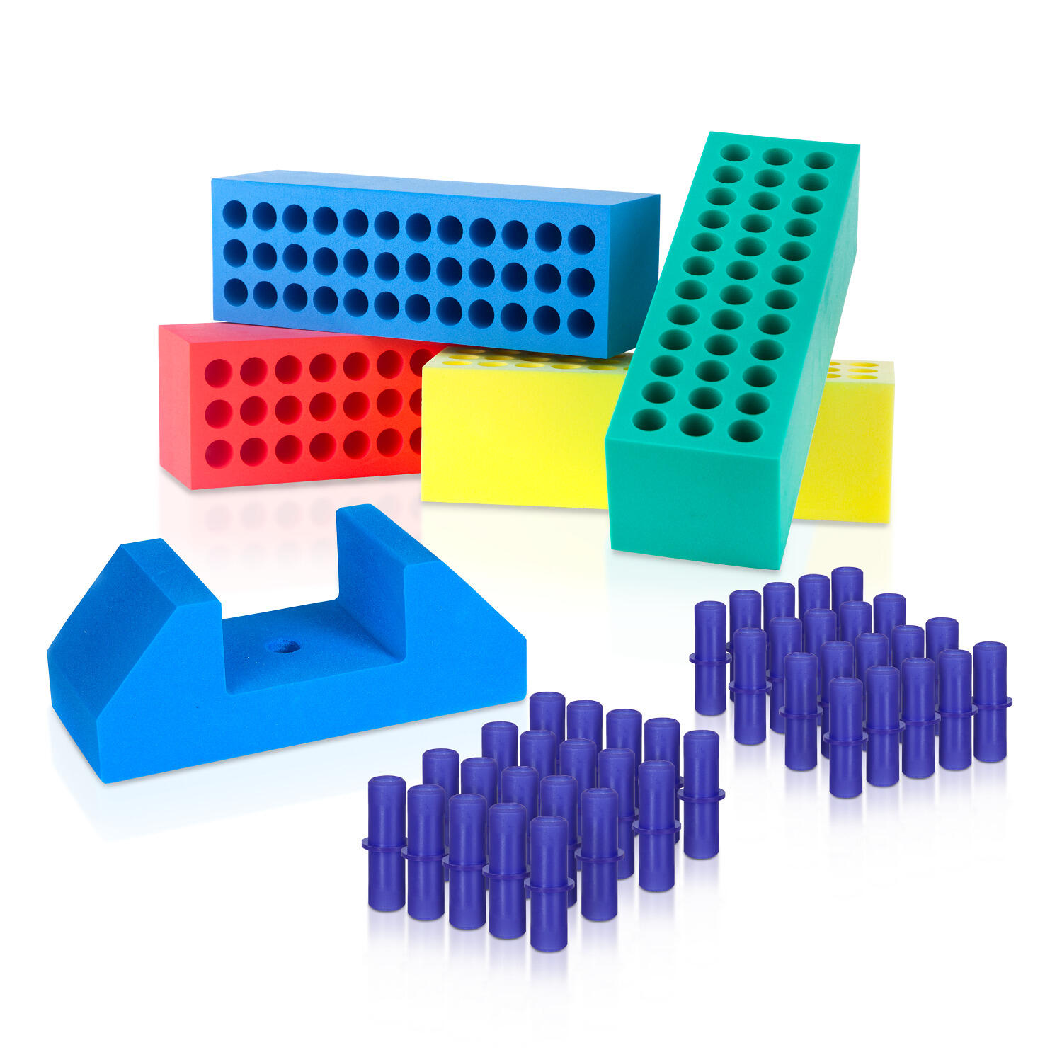 BLOCKX Schaumstoffblock-Set MINIBlockX Hürden Leichtathletik Unisex