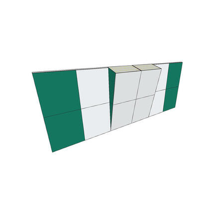 Boulderwand-Bausatz Indoor Basic, Höhe 2,98 m 744 cm Mit Überhang Klettern