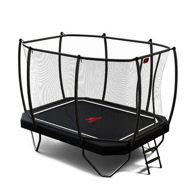 Trampolin inkl. Sicherheitsnetz und Leiter 305x225 cm Trampolin Unisex