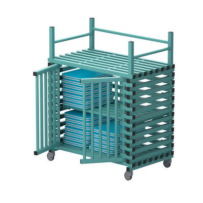 Regalwagen für Schwimmbad-Equipment by Vendiplas Aqua Mittel mit Zusatzfläche