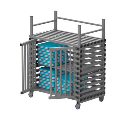 Regalwagen für Schwimmbad-Equipment by Vendiplas Grau Mittel mit Zusatzfläche